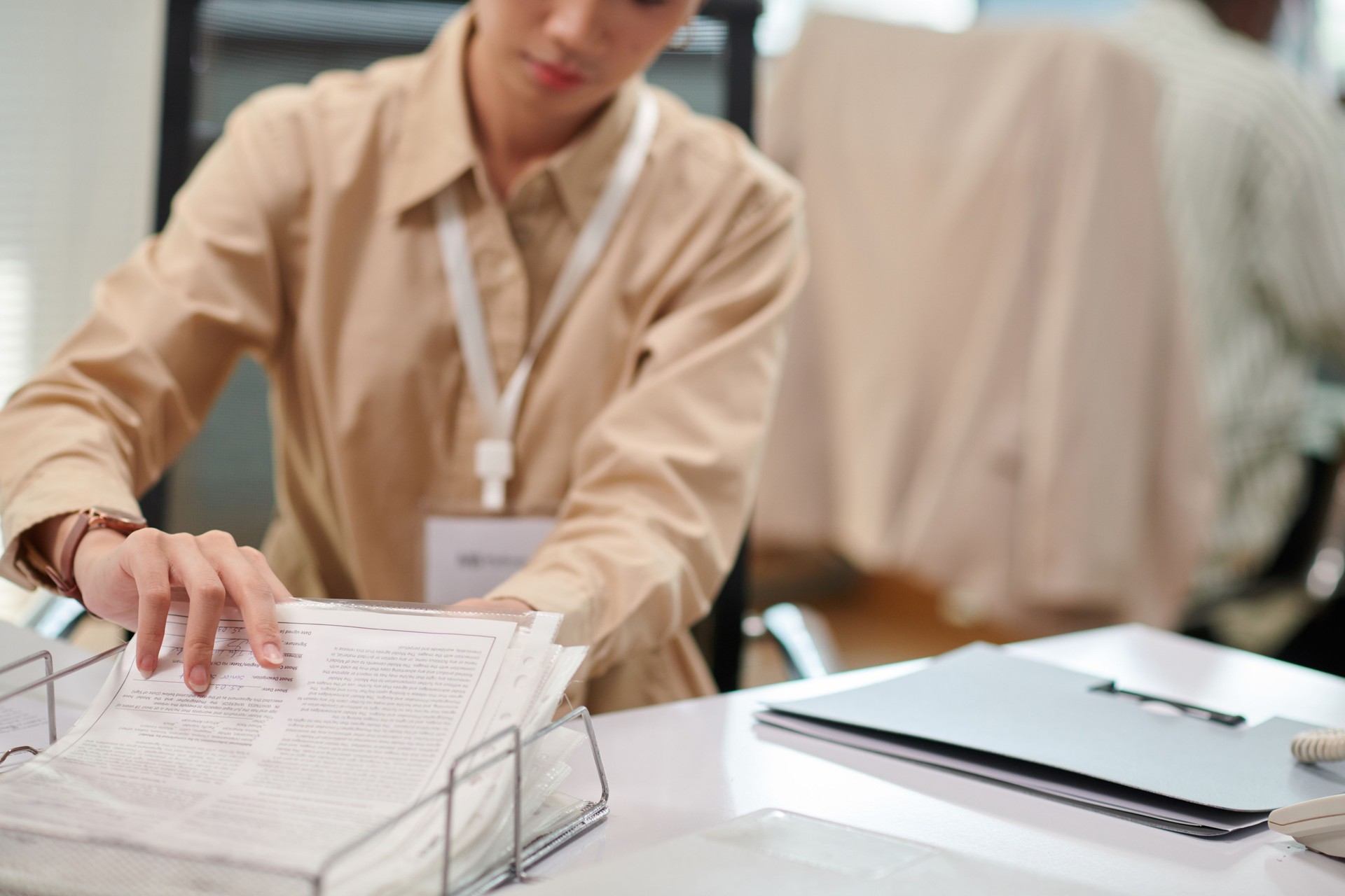 Manager Taking Document to Sign